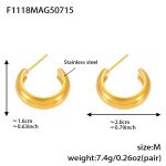 color: F1118-Gold Earrings -M