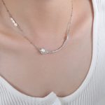 color: P1587-Steel Color Necklace -32+5cm