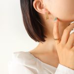 color: F608-Gold Three Twist Earrings