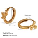 color: EH1047G Gold Small Hoop Earrings