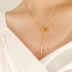 color: P819-Gold Necklace -40+5cm