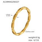 color: A134-Gold Ring / size: US 7