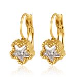 color: Five-pointed Star French Clasp Earrings 12 Gold