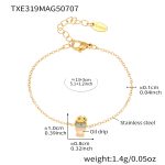 color: TXE319-Gold Ice Cream Bracelet -13+3cm