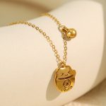 New Design Necklace Cat Pendant Gold Cute Wild Fine Jewelry
