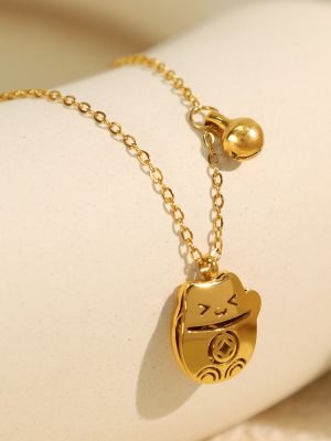 New Design Necklace Cat Pendant Gold Cute Wild Fine Jewelry