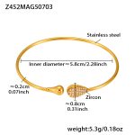 color: Z452-Gold Zircon Bangle