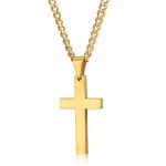 color: Cross Gold +60cm Chain