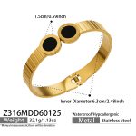 color: Z316-Gold Black Acrylic Bangle
