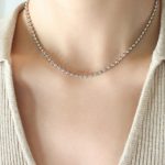 color: P856-Steel Color Single Layer Choker 35+6cm