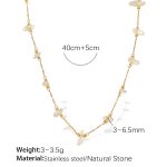 color: XL374TTG Transparent Stone Gold Necklace