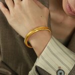 color: SZ01 Gold Width 1cm(Ring Size 5.5cm)