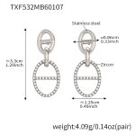 color: TXF532-Steel Color Earrings