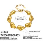 color: TXE608-B Style Gold Bracelet -20.5+5.5cm