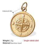 color: PJ257G Single-sided Solid Pendant