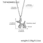 color: TXP469-Steel Color Necklace 41+5cm