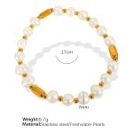 color: SL36 Freshwater Pearl Elastic Bracelet