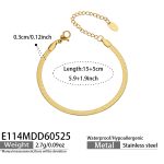 color: E114-Gold Bracelet -15+5cm
