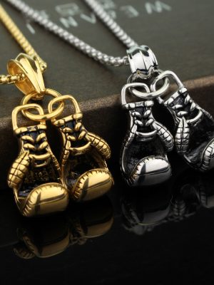 New Fitness Boxing Glove Necklace Domineering Punk Pendant