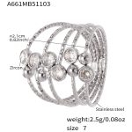 color: A661-Steel Color Ring / size: US 7