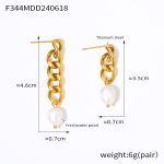 color: F344-Gold Earrings