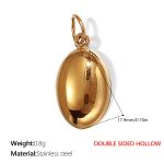 color: PJ274G Double-sided Hollow Gold Pendant