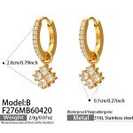 color: F276-B Style Gold Earrings