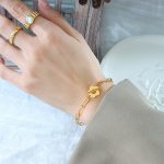color: E124-Gold Bracelet -16cm