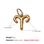 color: PJ431G3 Aries Gold Solid Pendant