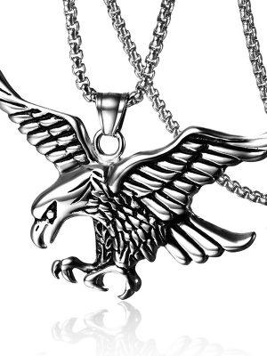 Eagle Eagle Pearl Chain Necklace Stainless Steel Retro Pendant Ornaments