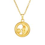 color: Sun & Moon Necklace Gold 1 PC MS-546