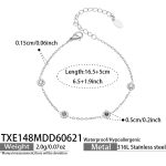 color: TXE148-Black Zircon Steel Color Bracelet 16.5+5cm