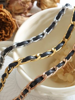 Woven Leather String Necklace Personalized Bracelet Little Sister Cold Accessory/Jewelry Suit