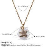 color: XL535-PJ55WEG White Shell Necklace