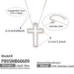 color: P895-B Style Steel Color Necklace 40.5+5cm