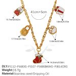 color: XL611G1 Gold Necklace