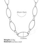 color: XL391S Silver Necklace