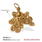 color: PJ226G Double-sided Hollow Gold Pendant