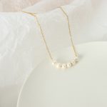 Goddess Temperament Non-Fading Baroque Natural Freshwater Pearl Necklace Light Luxury Gold-Plated Jewelry