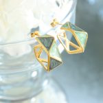Temperament Enamel Dripping Oil Geometric Spring Earrings Female Non-Fading Socialite Personalized Earrings Ear Rings