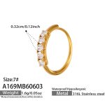 color: A169-Inlaid 5A Zircon Gold Ring