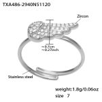color: TXA486-Steel Color Ring -Size 7