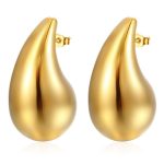 color: Small Drop 2 Hollow Gold MS-199 1 Pair