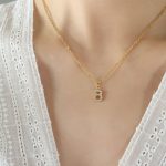 color: RP016-B Letter Gold Necklace 40+5cm