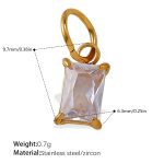 color: PJ466WEGL White Zircon Gold Pendant
