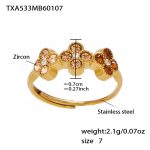 color: TXA533-Champagne Color Zircon Ring -Size 7