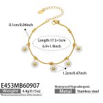 color: E453-Daisy Gold Bracelet -17.5+5cm