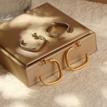INS Bloggers Same Style Geometric Square Earrings Simple and Cool Stud Earrings Vintage Ear Button