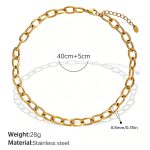 color: XL195 Gold Necklace