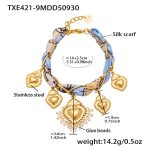 color: TXE421-9 Gold Bracelet -14+3cm